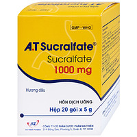 Hỗn dịch uống A.T Sucralfate 1000mg An Thiên dùng cho việc điều trị loét dạ dày tá tràng (20 gói x 5g)