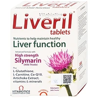 Vitabiotics  Liveril  hỗ trợ tăng cường chức năng gan (5 vỉ x 6 viên nén)