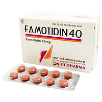 Famotidin 40mg điều trị loét dạ dày tá tràng (hộp 100 viên)