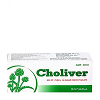 Choliver điều trị rối loạn đường mật và viêm gan tuýp 100 viên