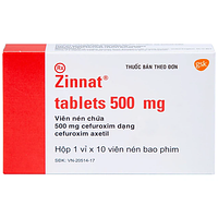 Zinnat 500mg kháng khuẩn hộp 10 viên nén