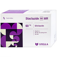 Staclazide 60 MR Stella được sử dụng để điều trị bệnh đái tháo đường típ 2 (hộp 6 vỉ x 10 viên)