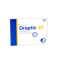 Oraptic 20mg điều trị và phòng ngừa loét dạ dày tá tràng, viêm thực quản trào ngược  hộp 20 viên