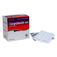 Thuốc kháng virus Acyclovir 800mg (10 vỉ x 10 viên)