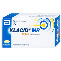 Klacid MR 500mg dạng viên nén của Abbott dùng để điều trị nhiễm trùng đường hô hấp (1 vỉ x 5 viên)