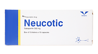 Neucotic 300mg hỗ trợ trị động kinh cục bộ, trị đau thần kinh (Hộp 3 vỉ x 10 viên)