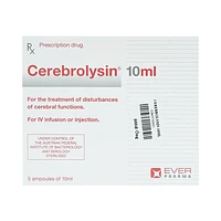 Cerebrolysin 10ml điều trị rối loạn trí nhớ và sa sút trí tuệ hộp 1 vỉ x 5 ống thuốc tiêm
