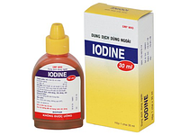 Iodine dung dịch sát khuẩn ngoài da (hộp 1 chai 30ml)