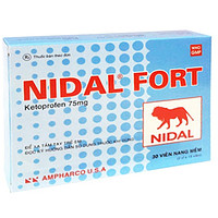 Thuốc Nidal Fort 75mg Ampharco dùng để điều trị các đợt bùng phát của viêm khớp dạng thấp (3 vỉ x 10 viên)