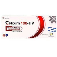 Cefixim 100-HV USP điều trị nhiễm khuẩn (Hộp 3 vỉ x 10 viên)