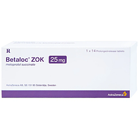 Betaloc Zok 25mg điều trị tăng huyết áp hộp 1 vỉ x 14 viên