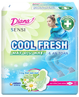 Băng vệ sinh mát dịu siêu mỏng có cánh Diana SenSi Cool Fresh (8 Miếng)