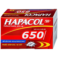 Hapacol 650mg giảm đau, hạ sốt hộp 10 vỉ x 5 viên
