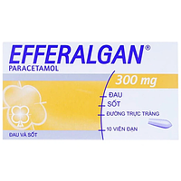 Efferalgan Suppo 300mg giảm đau, hạ sốt hộp 10 viên đặt