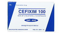 Cefixim 100 Tipharco trị nhiễm khuẩn đường tiết niệu, viêm thận - bể thận (Hộp 2 vỉ x 10 viên)