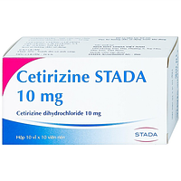 Thuốc Cetirizine Stada 10mg điều trị viêm mũi dị ứng, mày đay hộp 10 vỉ x 10 viên