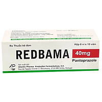 Redbama 40mg điều trị loét dạ dày - tá tràng (6 vỉ x 10 viên) viên nén kháng dịch dạ dày