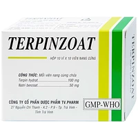 Terpinzoat TV.PHARM (100 viên) được sử dụng để làm loãng đờm và điều trị các triệu chứng ho.