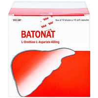 Batonat 400mg điều trị viêm gan cấp tính và mạn tính hộp 10 vỉ x 10 viên