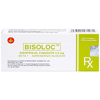 Bisoloc United điều trị suy tim mạn ổn định từ vừa đến nặng (Hộp 3 vỉ x 10 viên)