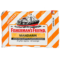 Kẹo cay con tàu Fisherman's Friend không đường vị quýt gừng (Gói 25g)