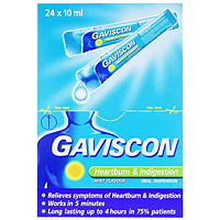 Gaviscon Suspension điều trị trào ngược dạ dày, thực quản hộp 24 gói x 10ml