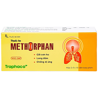 Methorphan điều trị cắt cơn ho, long đờm hộp 2 vỉ x 10 viên