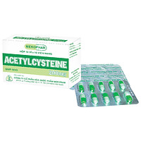 Acetylcysteine 200mg Mekophar dạng viên (10 vỉ x 10 viên) giúp làm loãng đờm cho người mắc viêm phế quản.