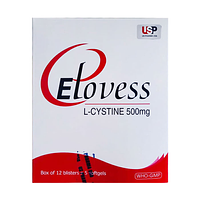 Elovess 500mg dùng trong sạm da do mỹ phẩm, viêm da do thuốc hộp 12 vỉ x 5 viên