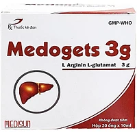 Medogets 3g hỗ trợ điều trị suy giảm chức năng gan hộp 20 ống x 10ml