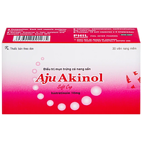 Aju Akinol điều trị mụn trứng cá nang sần (Hộp 3 vỉ x 10 viên)