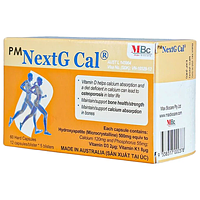Thuốc PM NextG Cal Probiotec bổ sung canxi, điều trị loãng xương (Hộp 5 vỉ x 12 viên)