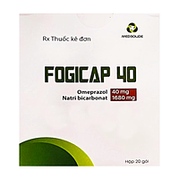 Fogicap 40 điều trị viêm loét dạ dày, đường tiêu hóa hộp 20 gói
