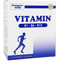 Vitamin B1-B6-B12 điều trị các triệu chứng rối loạn thần kinh hộp 10 vỉ x 10 viên
