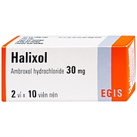 Halixol 30mg tiêu nhầy, loãng đàm, giảm ho (Hộp 2 vỉ x 10 viên)