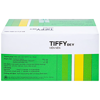 Tiffy giúp giảm các triệu chứng cảm hộp 25 vỉ x 4 viên