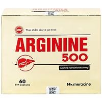 Gn Arginine 500  bổ gan  tăng cường giải độc của gan (hộp 60 viên nang mềm) 