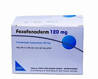 Fexofenaderm 120mg Thuốc chống dị ứng (Hộp 10 vỉ x 10 viên)