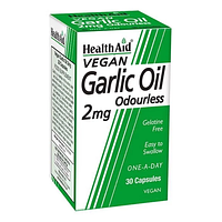 HealthAid Vegan Garlic Oil Odourless 2mg thực phẩm bảo vệ sức khỏe (Hộp 30 viên)