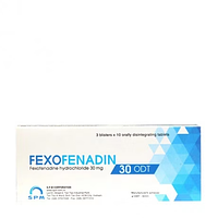 Fexofenadin 30 OTD trị viêm mũi dị ứng theo mùa (Hộp 3 vỉ x 10 viên)