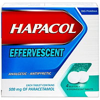Hapacol 500mg viên sủi giúp giảm đau, hạ sốt hộp 4 vỉ x 4 viên