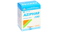 Bột pha hỗn dịch uống Aziphar 100 trị nhiễm khuẩn (10 gói x 2.5g)