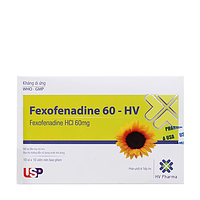 Fexofenadin 60 - HV trị viêm mũi dị ứng, mày đay (Hộp 10 vỉ x 10 viên)