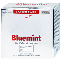 Bluemint 500mg hỗ trợ điều trị viêm da, sạm da, tàn nhang hộp 12 vỉ x 5 viên