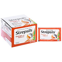 Viên ngậm Strepsils Orange with Vitamin C Reckitt Benckiser dùng cho việc điều trị đau họng (50 gói x 2 viên)