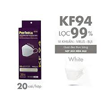 Khẩu trang 3 lớp Perfetta KF94 Trắng (Hộp 20 cái)