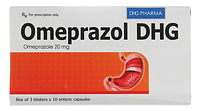 Omeprazol 20mg trị trào ngược dạ dày, thực quản (3 vỉ x 10) viên nang tan trong ruột