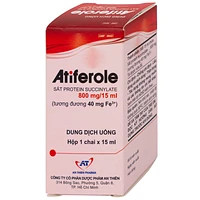 Dung dịch uống Atiferole An Thiên dùng để điều trị thiếu sắt và thiếu máu do thiếu sắt (60ml)