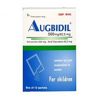 Augbidil 500mg/62,5mg điều trị nhiễm khuẩn (Hộp 12 gói)