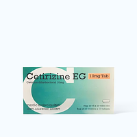 Thuốc Cetirizine EG 10mg điều trị viêm mũi dị ứng, mày đay hộp 10 vỉ x 10 viên